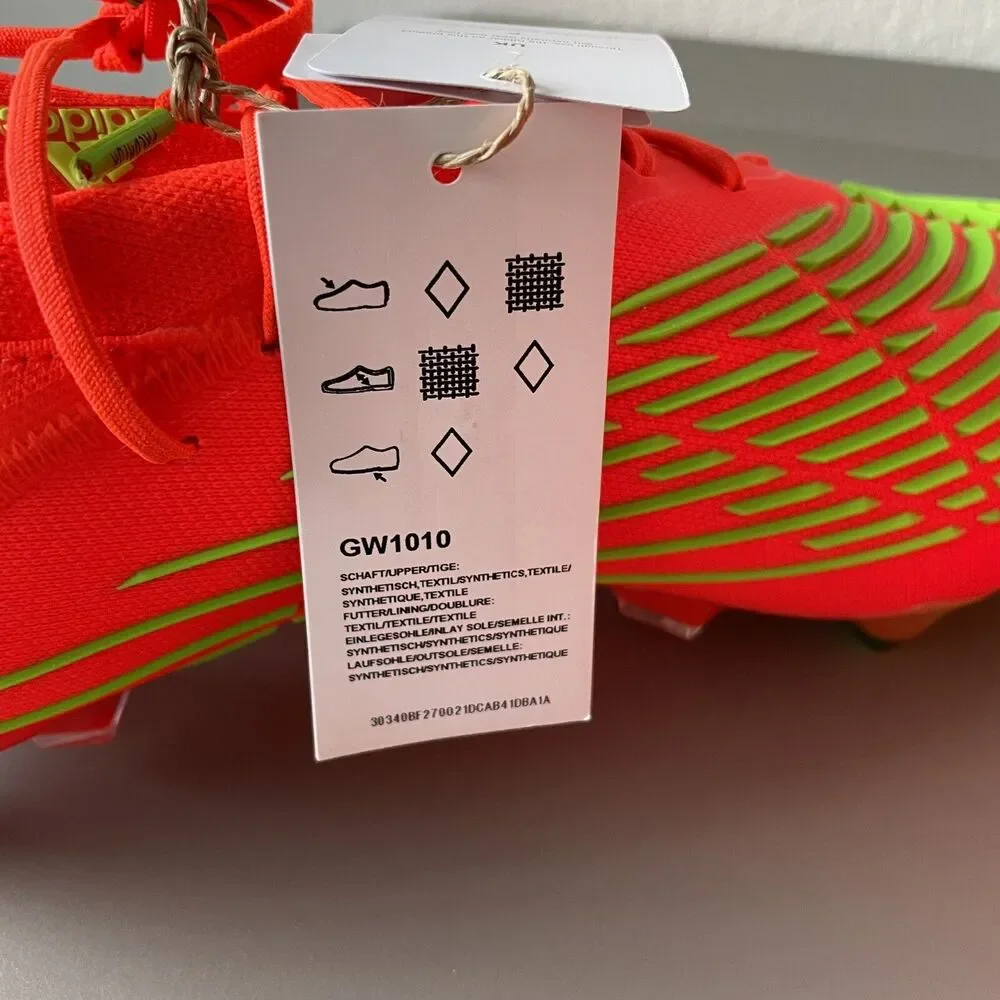Adidas Predator Edge.1 SG Soccer Cleats Solar Red Orange Mens Sz 7 / Womens Sz 8